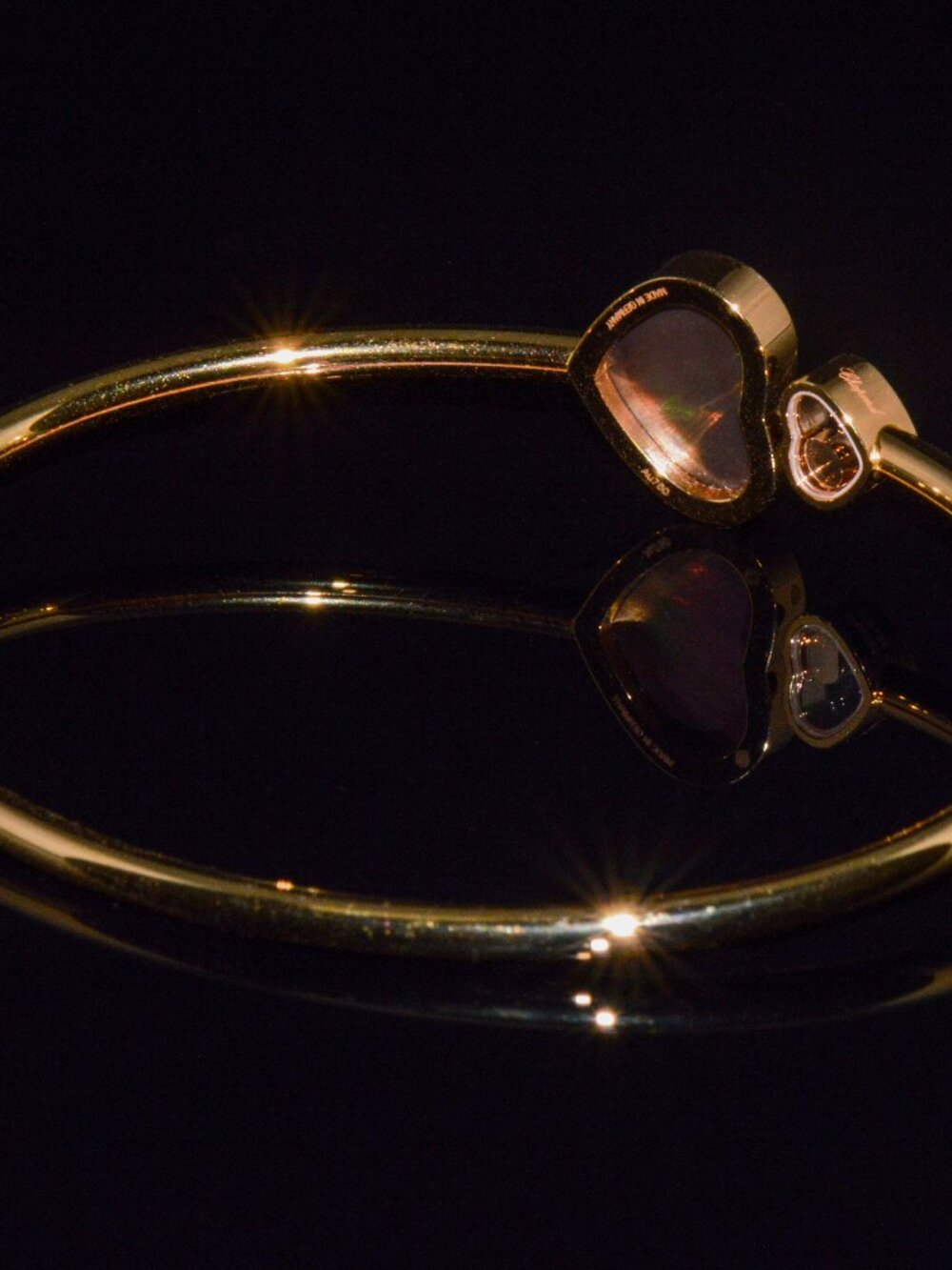 Chopard Happy Hearts Tahitian Mother-of-Pearl Diamond 18K Rose Gold Bangle - Picture 5 of 16